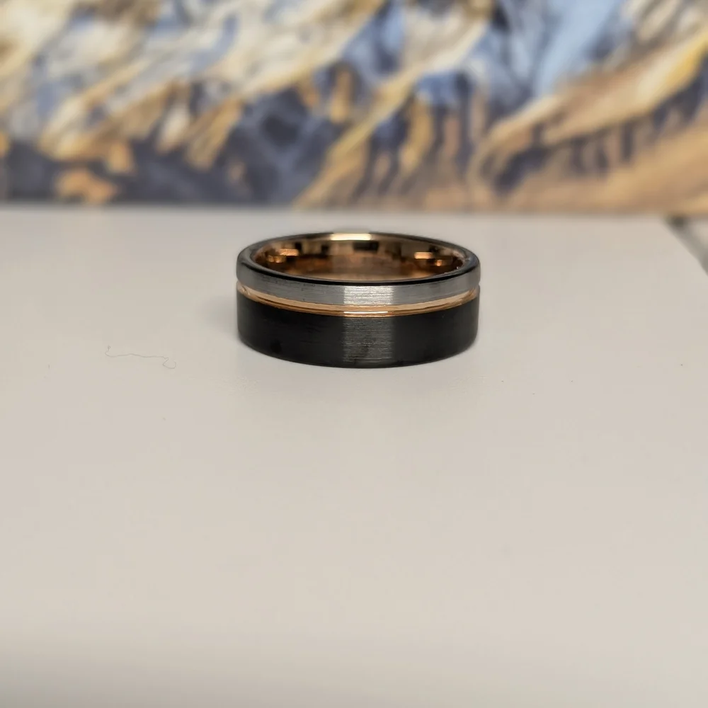 Black and Silver Men's Ring